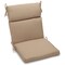 18-inch by 38-inch Spun Polyester Outdoor Squared Seat/Back Chair Cushion - Sandstone